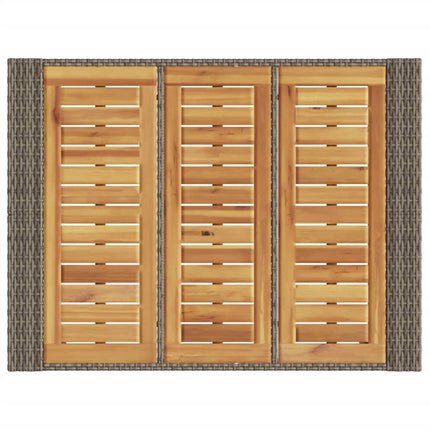 Trädgårdsbord med akaciaträ grå 105x80x110 cm konstrotting