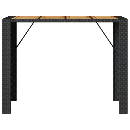 Trädgårdsbord med akaciaträ svart 145x80x110 cm konstrotting