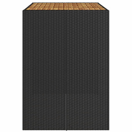 Trädgårdsbord med akaciaträ svart 145x80x110 cm konstrotting
