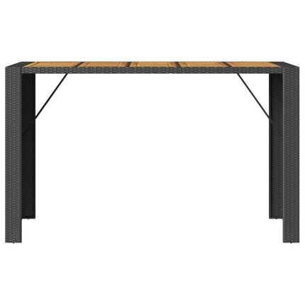 Trädgårdsbord med akaciaträ svart 185x80x110 cm konstrotting