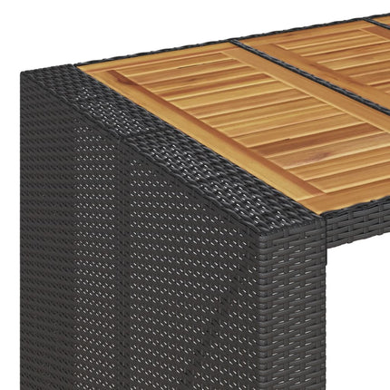 Trädgårdsbord med akaciaträ svart 185x80x110 cm konstrotting