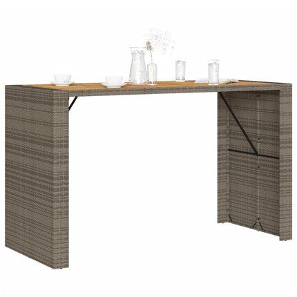 Trädgårdsbord med akaciaträ grå 185x80x110 cm konstrotting