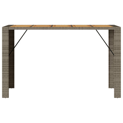 Trädgårdsbord med akaciaträ grå 185x80x110 cm konstrotting