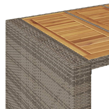 Trädgårdsbord med akaciaträ grå 185x80x110 cm konstrotting
