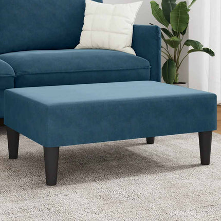 Fotpall Blå 77x55x31 cm sammet