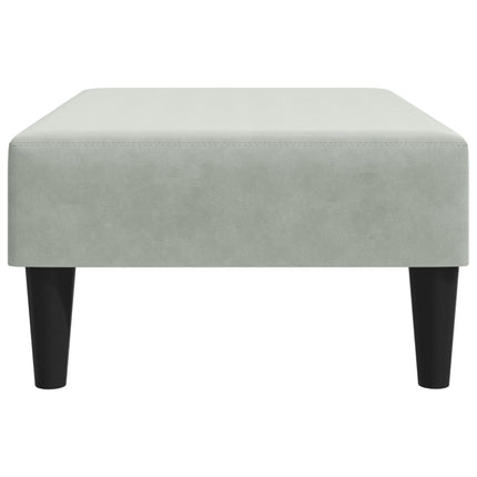 Fotpall Ljusgrå 77x55x31 cm sammet