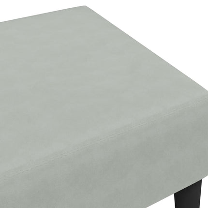 Fotpall Ljusgrå 77x55x31 cm sammet