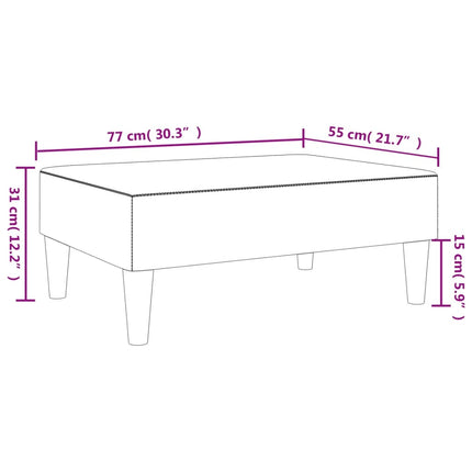 Fotpall Ljusgrå 77x55x31 cm sammet