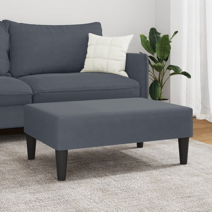 Fotpall mörkgrå 77x55x31 cm sammet