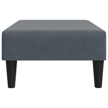 Fotpall mörkgrå 77x55x31 cm sammet