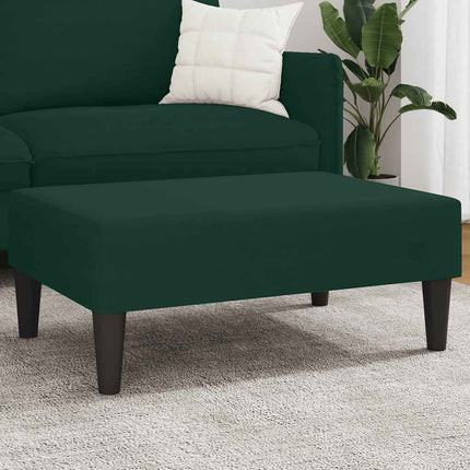 Fotpall mörkgrön 77x55x31 cm sammet