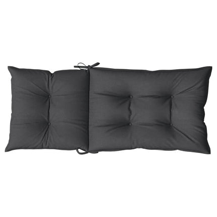 Stolsdynor högt ryggstöd 2 st melerad antracit 120x50x7 cm tyg