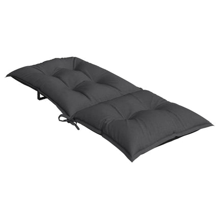 Stolsdynor högt ryggstöd 6 st melerad antracit 120x50x7 cm tyg