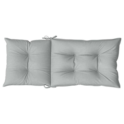 Stolsdynor högt ryggstöd 2 st melerad ljusgrå 120x50x7 cm tyg