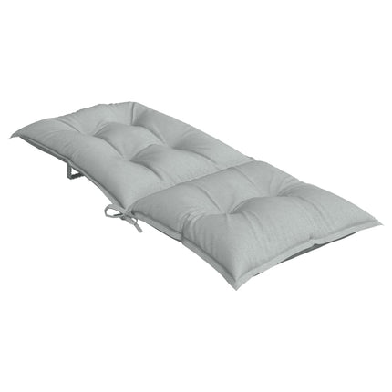Stolsdynor högt ryggstöd 4 st melerad ljusgrå 120x50x7 cm tyg