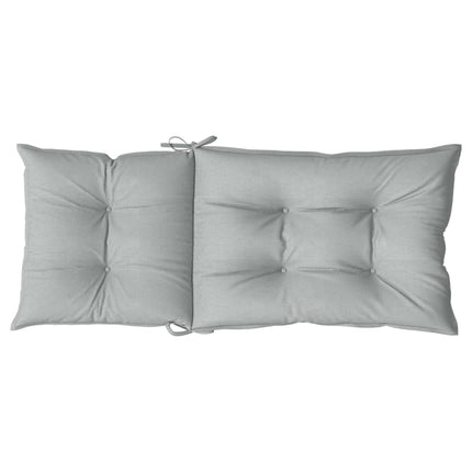 Stolsdynor högt ryggstöd 4 st melerad ljusgrå 120x50x7 cm tyg