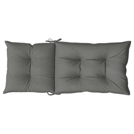 Stolsdynor högt ryggstöd 4 st melerad mörkgrå 120x50x7 cm tyg