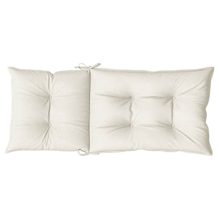 Stolsdynor högt ryggstöd 2 st melerad gräddvit 120x50x7 cm tyg