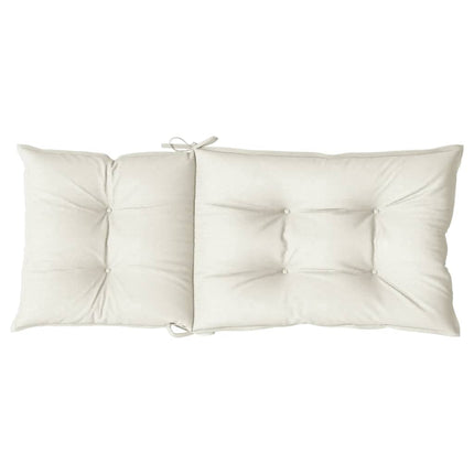 Stolsdynor högt ryggstöd 4 st melerad gräddvit 120x50x7 cm tyg