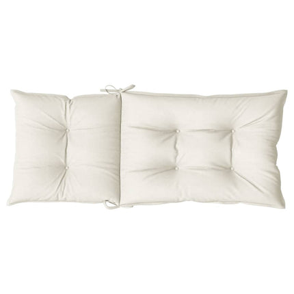 Stolsdynor högt ryggstöd 6 st melerad gräddvit 120x50x7 cm tyg