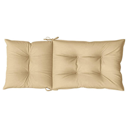 Stolsdynor högt ryggstöd 2 st melerad beige 120x50x7 cm tyg