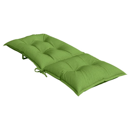 Stolsdynor högt ryggstöd 2 st melerad grön 120x50x7 cm tyg