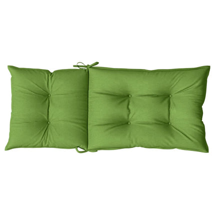 Stolsdynor högt ryggstöd 2 st melerad grön 120x50x7 cm tyg