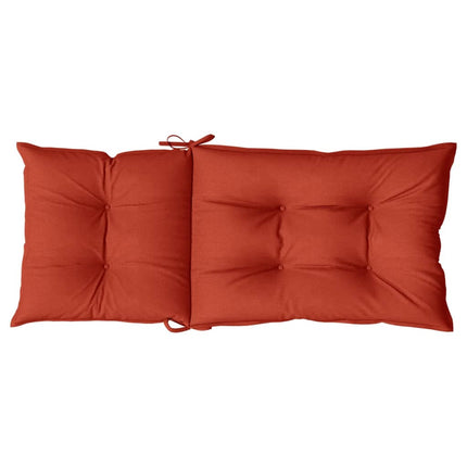 Stolsdynor högt ryggstöd 2 st melerad röd 120x50x7 cm tyg
