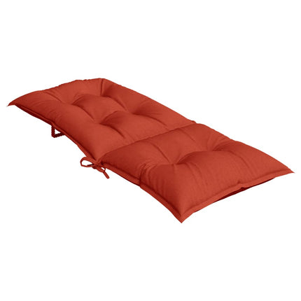 Stolsdynor högt ryggstöd 4 st melerad röd 120x50x7 cm tyg