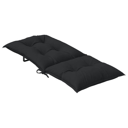 Set med Hög Rygghörn Kuddar 6 pcs Melange svart 120 x 50 x 7 cm