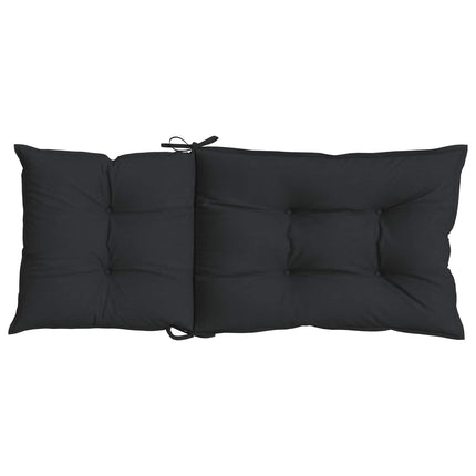 Set med Hög Rygghörn Kuddar 6 pcs Melange svart 120 x 50 x 7 cm