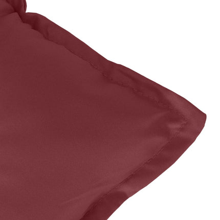 Stolsdynor högt ryggstöd 2 st melerad vinröd 120x50x7 cm tyg