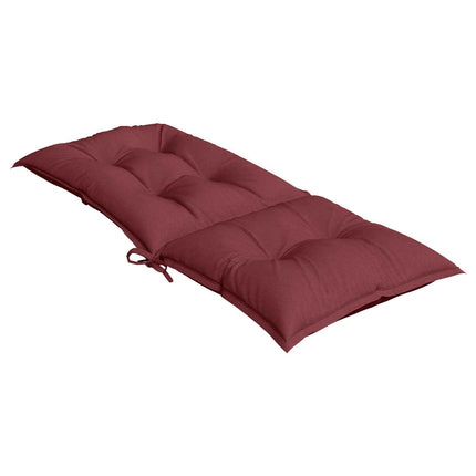 Stolsdynor högt ryggstöd 4 st melerad vinröd 120x50x7 cm tyg