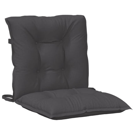 Stolsdynor lågt ryggstöd 6 st melerad antracit 100x50x7 cm tyg