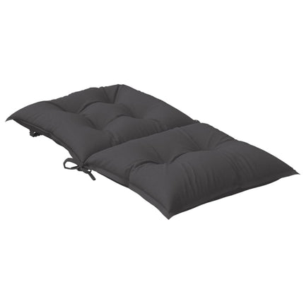 Stolsdynor lågt ryggstöd 6 st melerad antracit 100x50x7 cm tyg