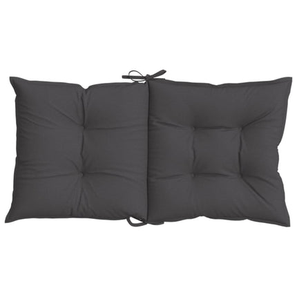 Stolsdynor lågt ryggstöd 6 st melerad antracit 100x50x7 cm tyg