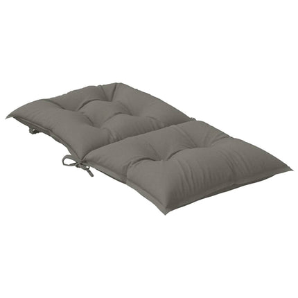 Stolsdynor lågt ryggstöd 2 st melerad mörkgrå 100x50x7 cm tyg