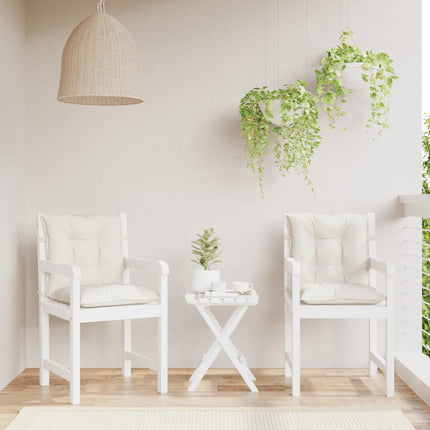 Stolsdynor lågt ryggstöd 4 st melerad gräddvit 100x50x7 cm tyg