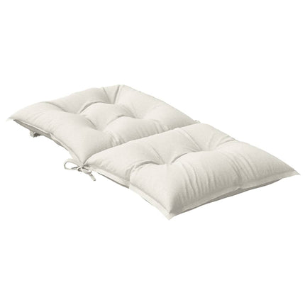 Stolsdynor lågt ryggstöd 4 st melerad gräddvit 100x50x7 cm tyg