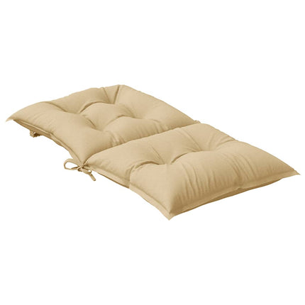 Stolsdynor lågt ryggstöd 2 st melerad beige 100x50x7 cm tyg