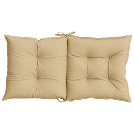 Stolsdynor lågt ryggstöd 4 st melerad beige 100x50x7 cm tyg