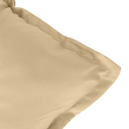 Stolsdynor lågt ryggstöd 4 st melerad beige 100x50x7 cm tyg