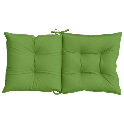 Stolsdynor lågt ryggstöd 2 st melerad grön 100x50x7 cm tyg