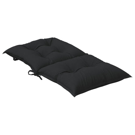 Lågryggs Stolsdynor Set 4 pcs Melange Svart 100 x 50 x 7 cm