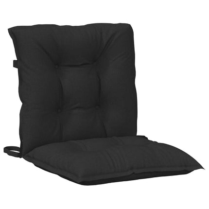Lågryggs Stolsdynor Set 4 pcs Melange Svart 100 x 50 x 7 cm