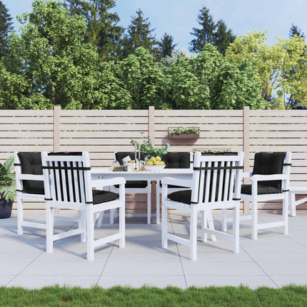 Lågryggs Stolsdynor Set 6 pcs Melange Svart 100 x 50 x 7 cm