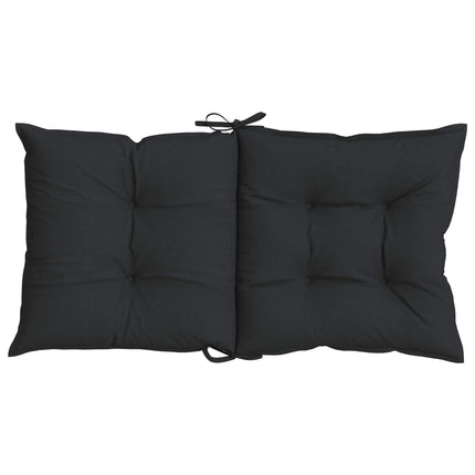 Lågryggs Stolsdynor Set 6 pcs Melange Svart 100 x 50 x 7 cm