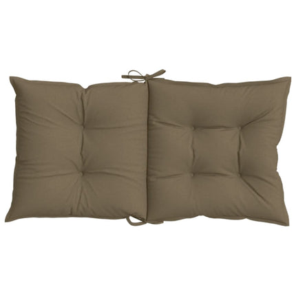 Stolsdynor lågt ryggstöd 6 st melerad taupe 100x50x7 cm tyg