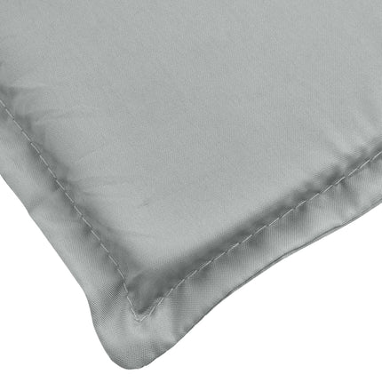 Stolsdynor högt ryggstöd 2 st melerad ljusgrå 120x50x4 cm tyg
