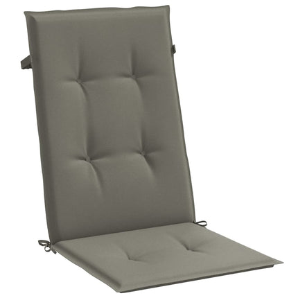 Stolsdynor högt ryggstöd 2 st melerad mörkgrå 120x50x4 cm tyg